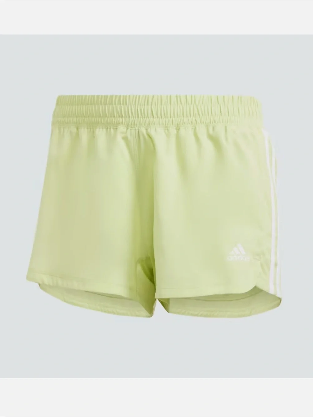 NWT Adidas Pacer 3-Stripes Train Shorts - Pulse Lime/White, Large - Picture 2 of 13